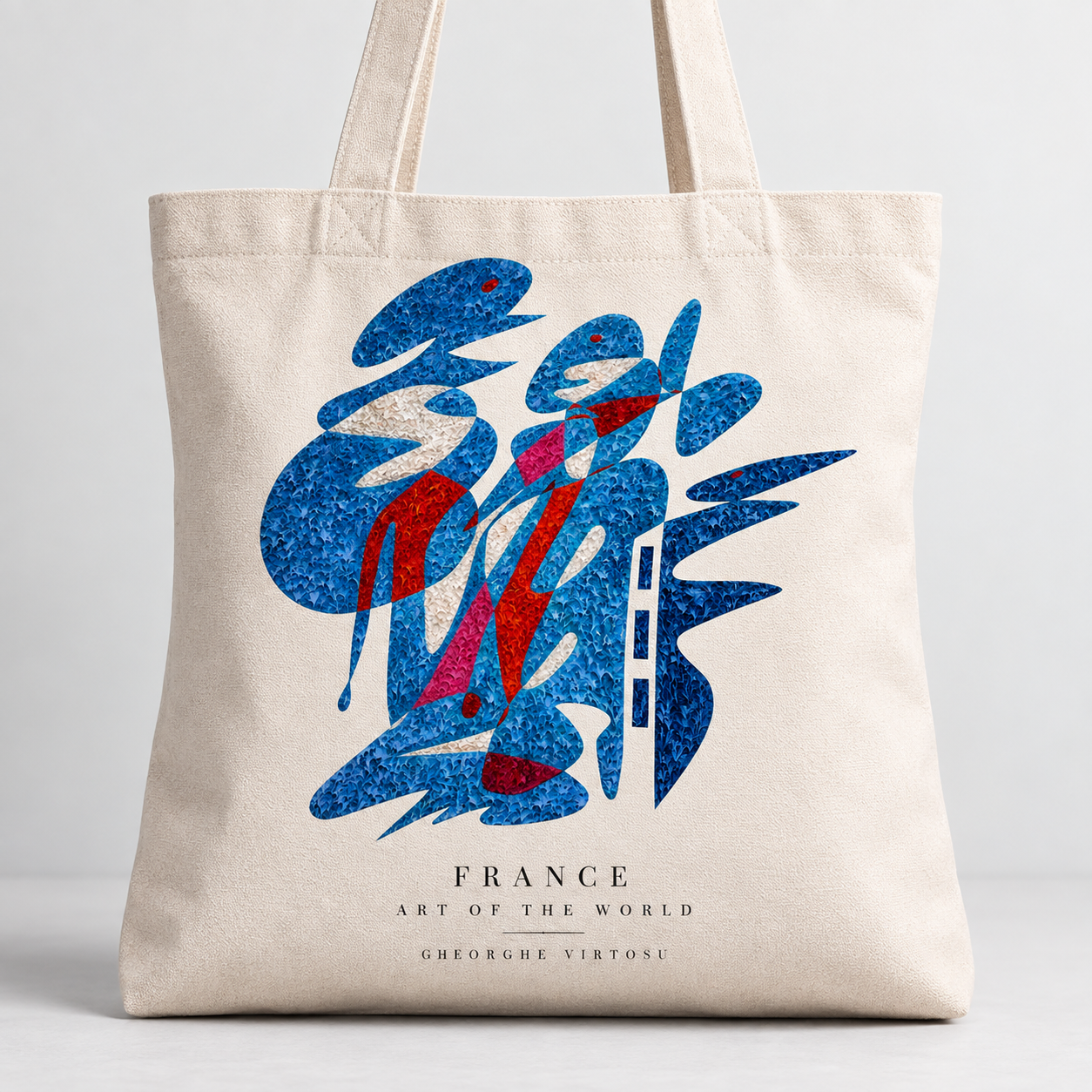 Opera Francia di Gheorghe Virtosu applicata a una tote bag