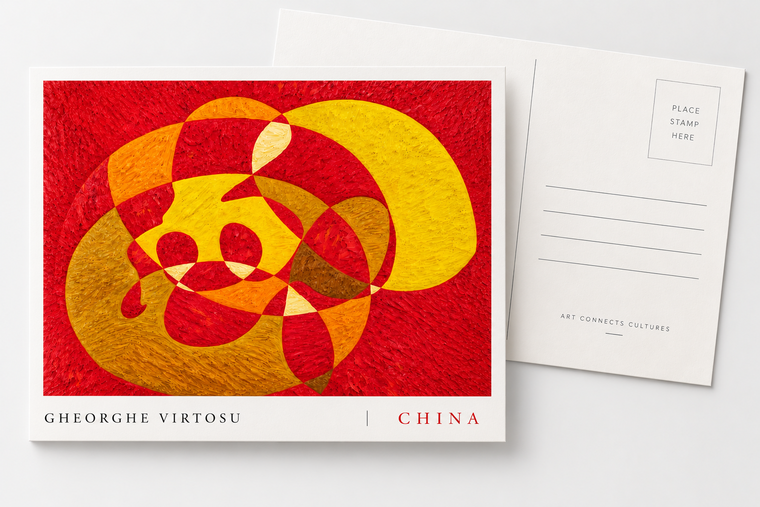 Opera China di Gheorghe Virtosu riprodotta come cartolina artistica