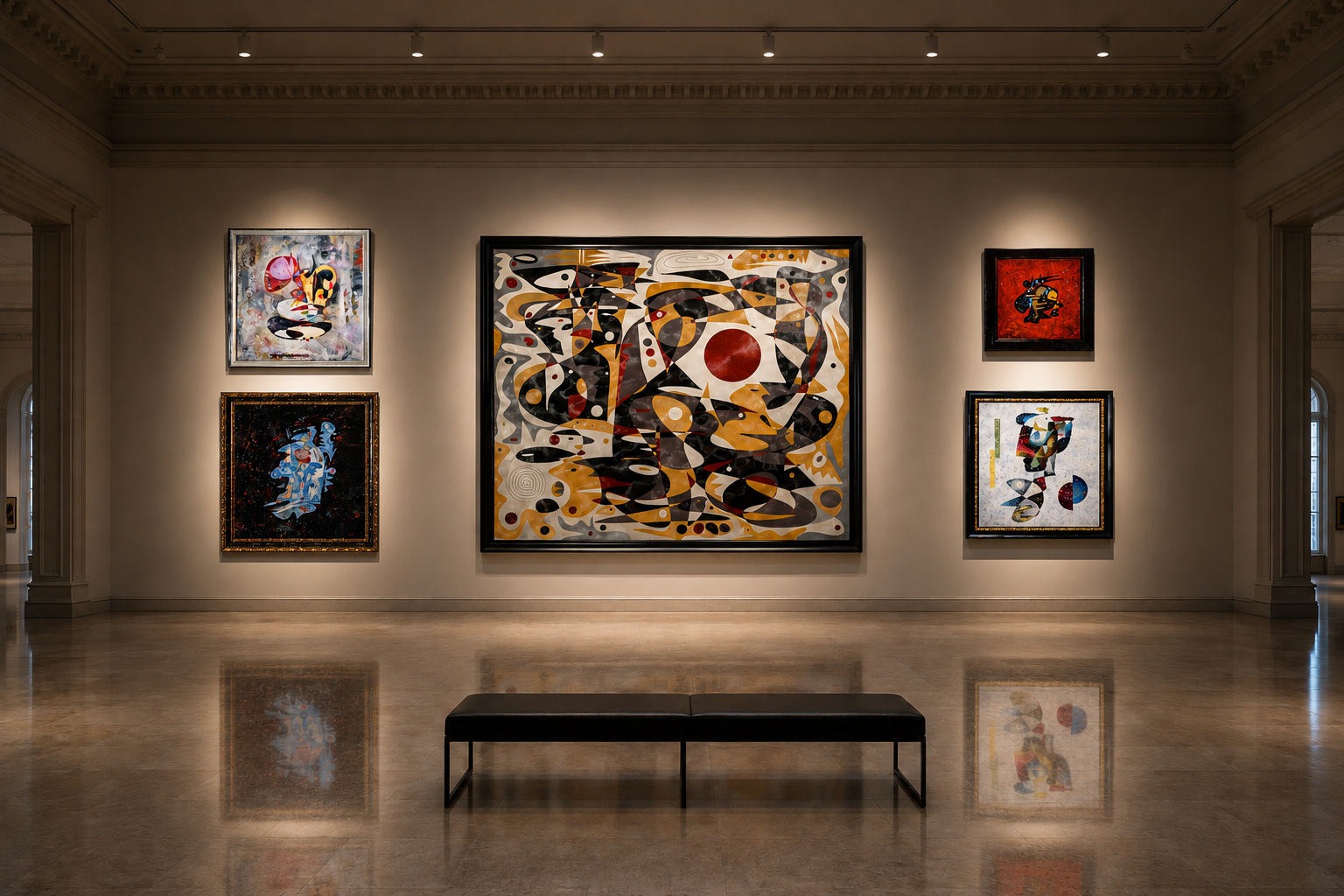 Vista dell’installazione della mostra itinerante War System V: Convergenza a Hawai Sakusen
